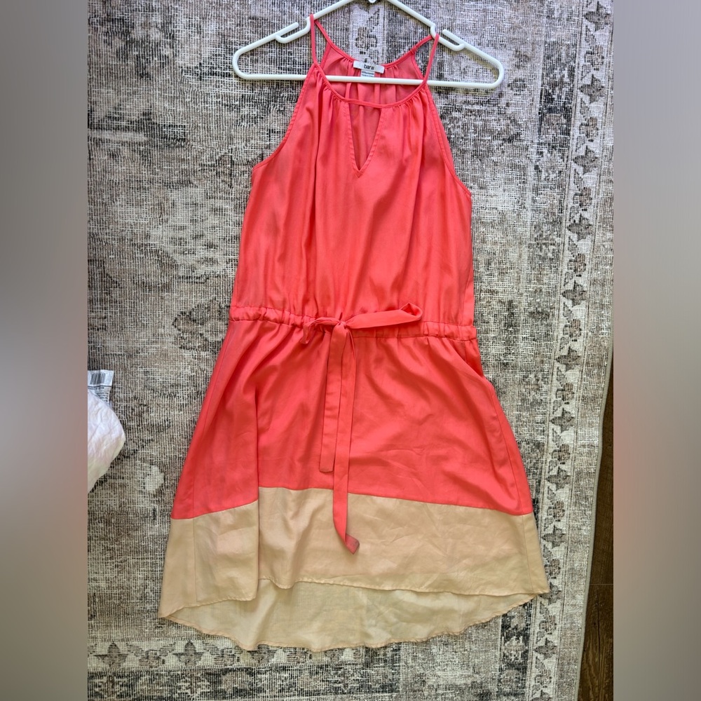Bar III Vibrant Coral Flowy Dress